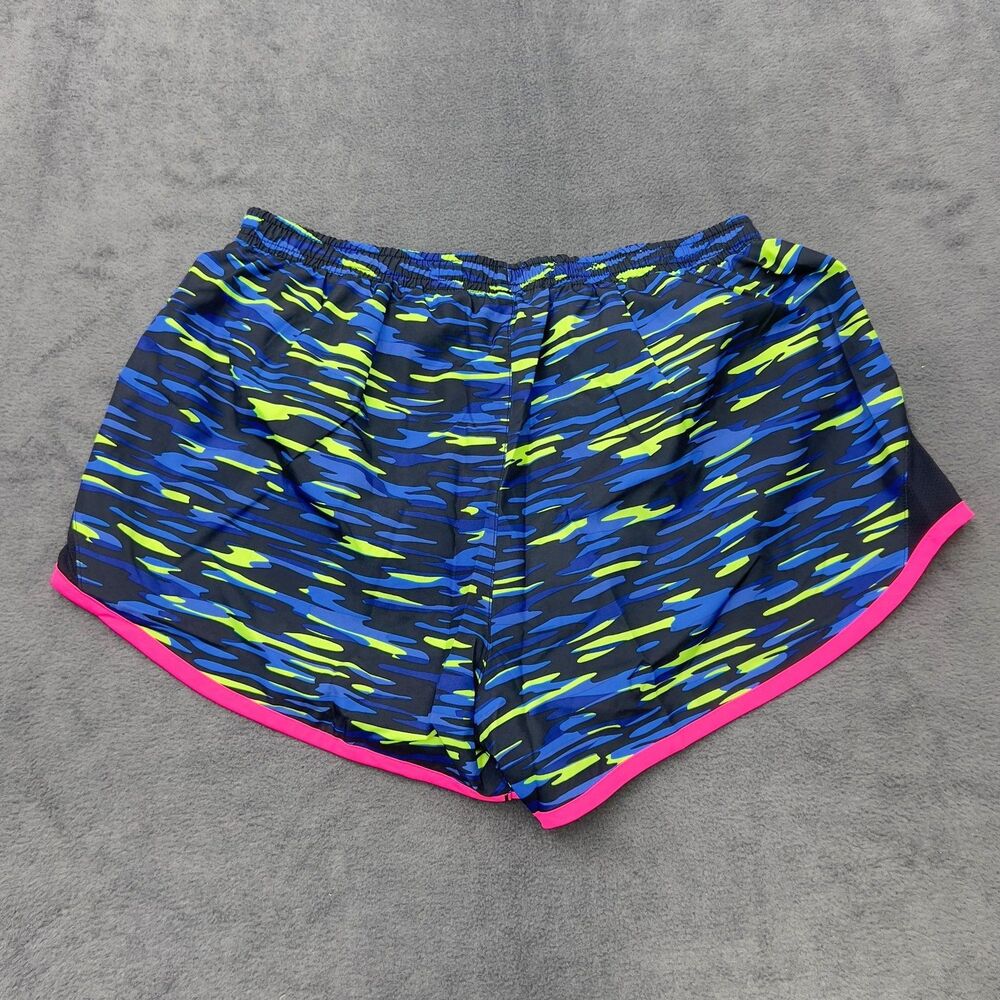 Nike Womens Running Shorts Size M Blue Black Pink Lined Athletic Drawstring - Picture 3 of 9